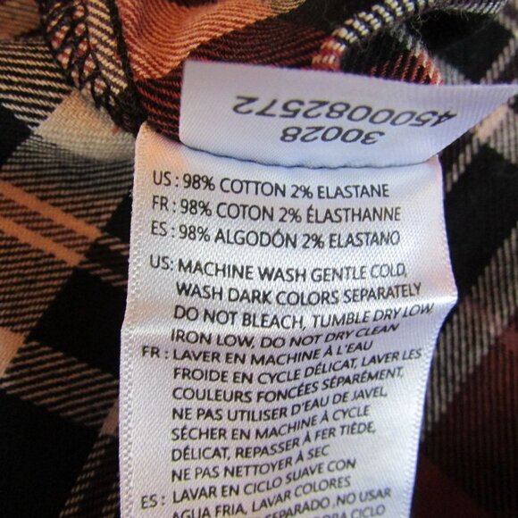 Fox Racing Women's Medium Foxlover Stretch Flannel Plaid Snap Button Shirt - Cop - Picture 4 of 6